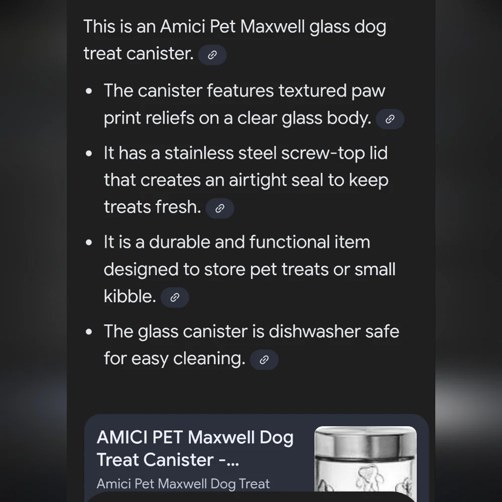 THE PET SHOPPE Glass Dog paw print Storage Jar with Silver Lid